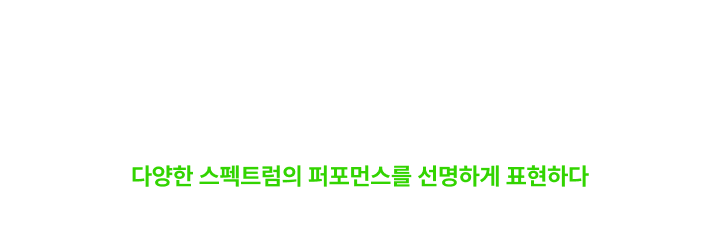 다한항 스펙트럼의 퍼포먼스를 선명하게 표현하다